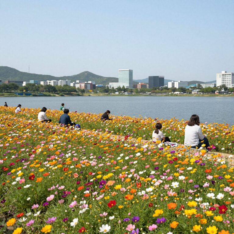 의왕왕송호수초평동연꽃단지의활짝핀연꽃사진