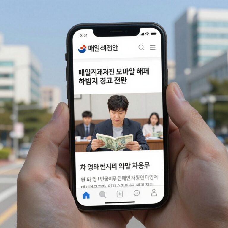 매일경제신문 모바일 앱에서 하반기 경제 전망 기사를 읽는 화면