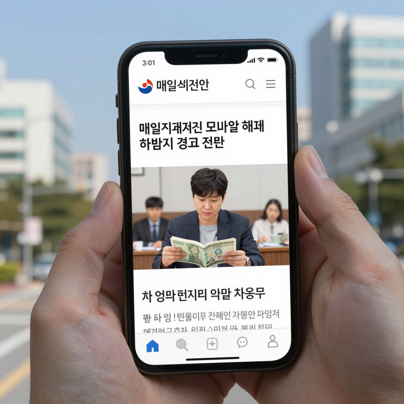 매일경제신문 모바일 앱에서 하반기 경제 전망 기사를 읽는 화면