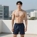 남자 워터레깅스 일체형 팬츠 여름 물놀이 착용 모습