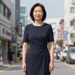 중년 원피스 선택 이렇게 하면 편하고 예뻐요 중년 여성 플리츠 원피스 우아한 실루엣