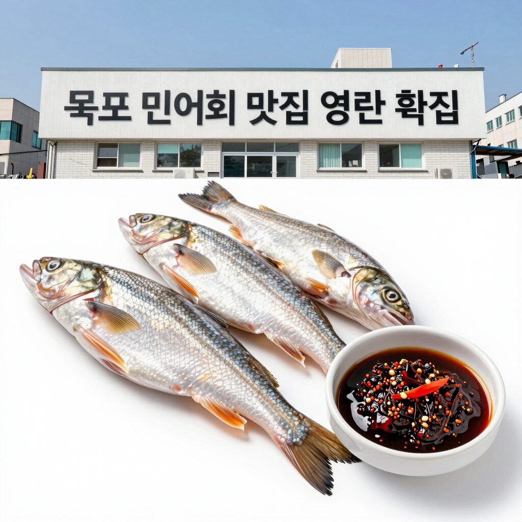 목포 민어회 맛집 영란횟집에서 즐기는 신선한 민어회와 양념장