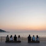 몽산포 해수욕장 펜션 베스트 후기 몽산포 해수욕장 펜션 테라스에서 바라본 서해 일몰 풍경