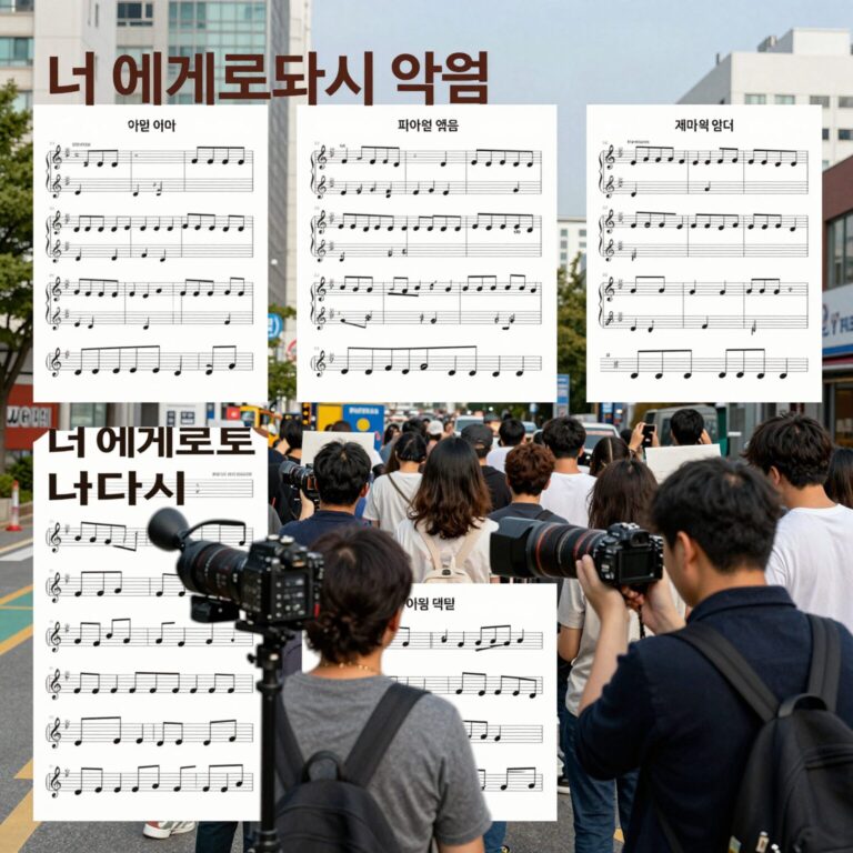 너에게로또다시 악보 전체 모음 피아노 기타 코드표