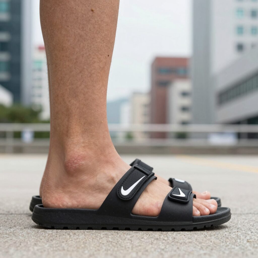 나이키 남성 샌들 캐년 블랙 옆면 모습