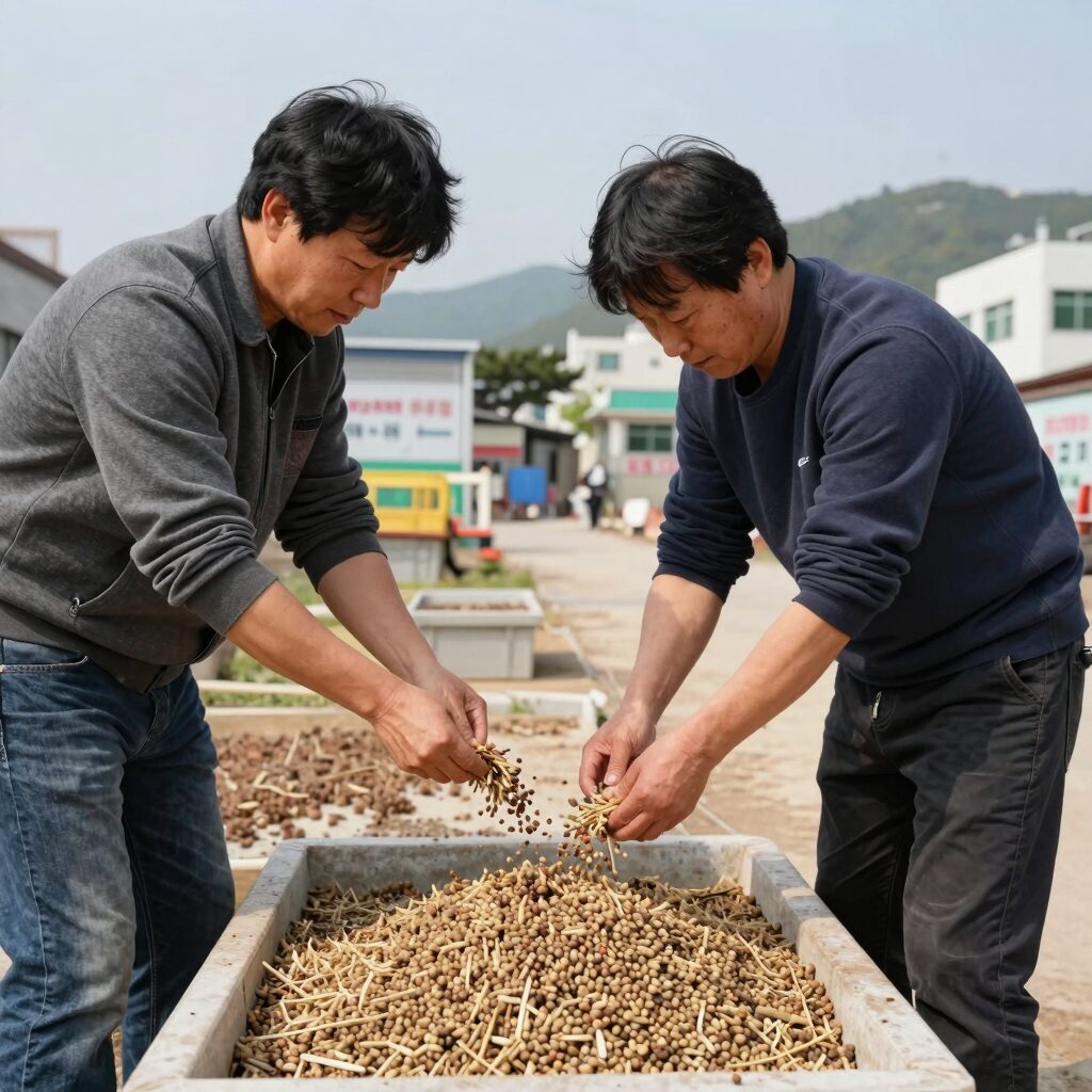 자두 세척과 씨 제거 과정