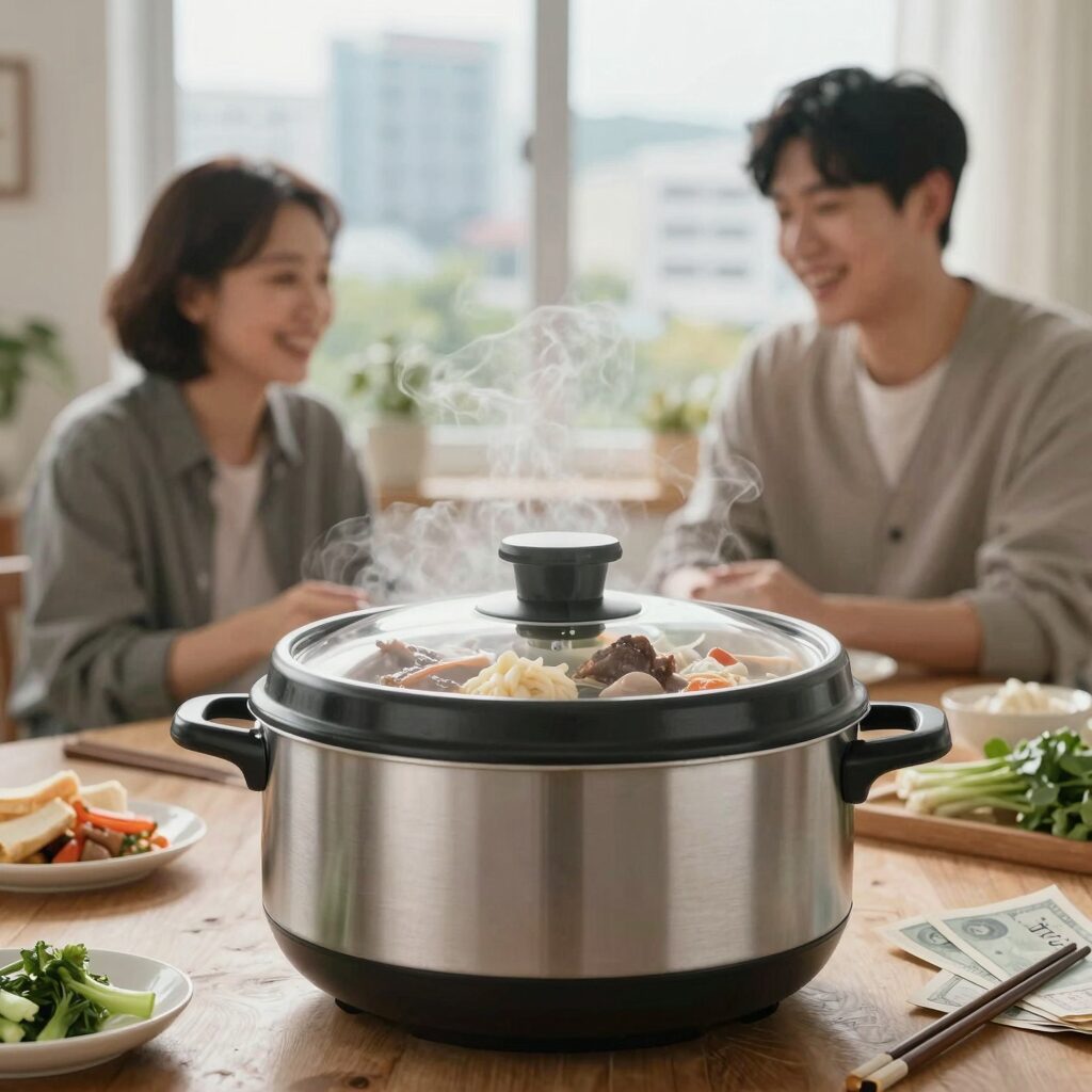 압력밥솥으로 만든 삼계탕 완성 사진