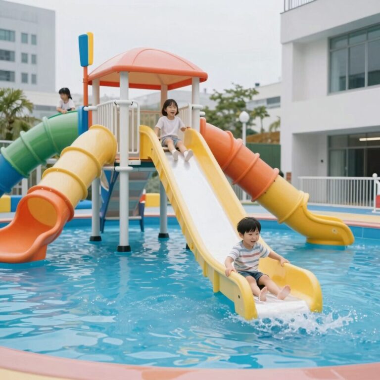 비오는날 소노벨 변산 오션플레이 실내 키즈풀과 슬라이드 모습