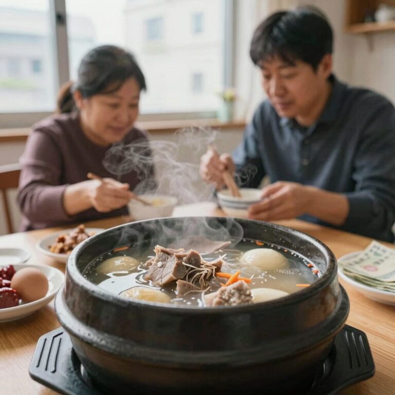 삼계탕 맛있게 끓이는법 완성된 삼계탕 사진