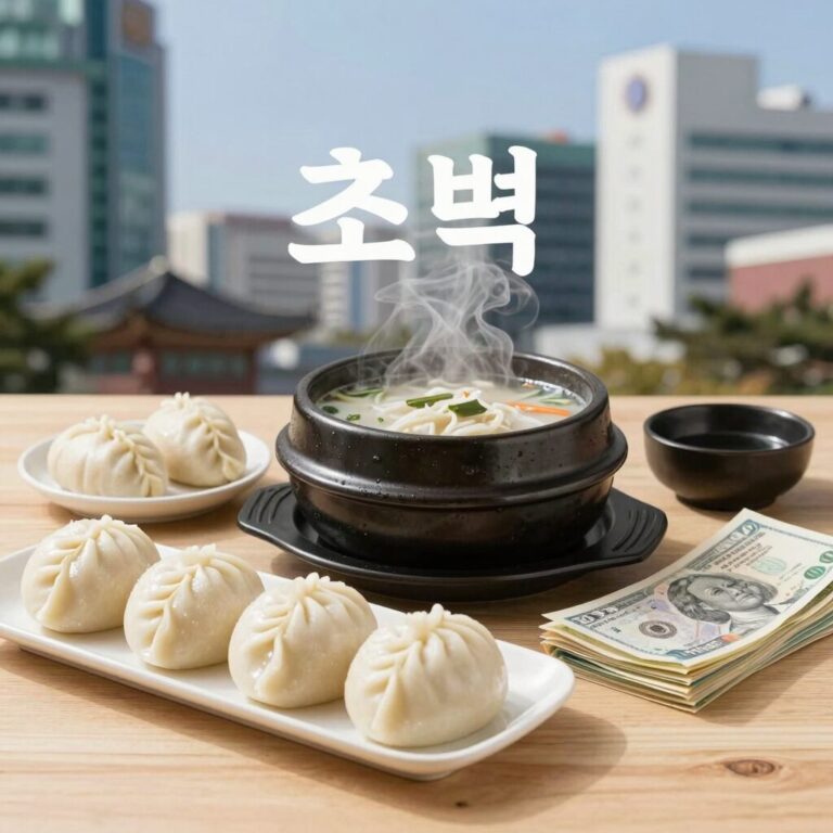초복 음식 삼계탕과 왕만두 세트