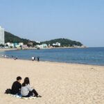 부산 송정해수욕장 펜션에서 바라본 오션뷰 파노라마