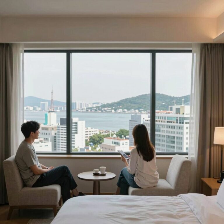 소노벨 변산 리조트 스위트 객실에서 바라본 오션뷰 전경