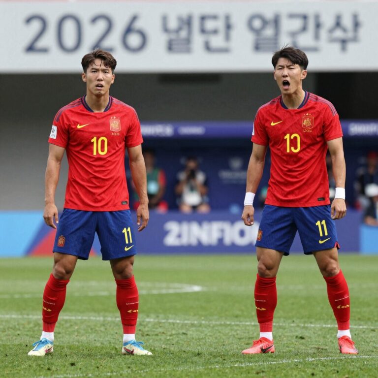 2026 월드컵 8강 스페인과 벨기에의 경기 분석, 역대 전적과 선수 대결 구도를 시각화한 이미지
