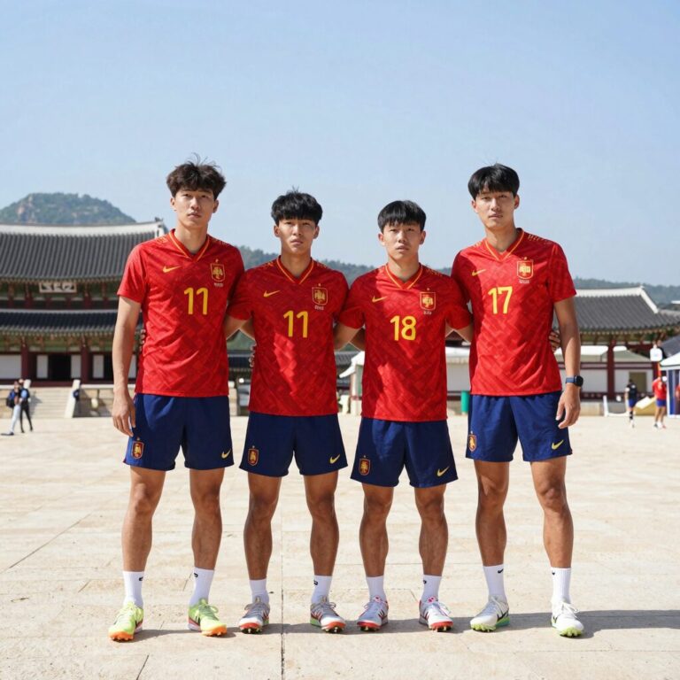 스페인과 벨기에 선수들이 월드컵 8강에서 격돌하는 이미지