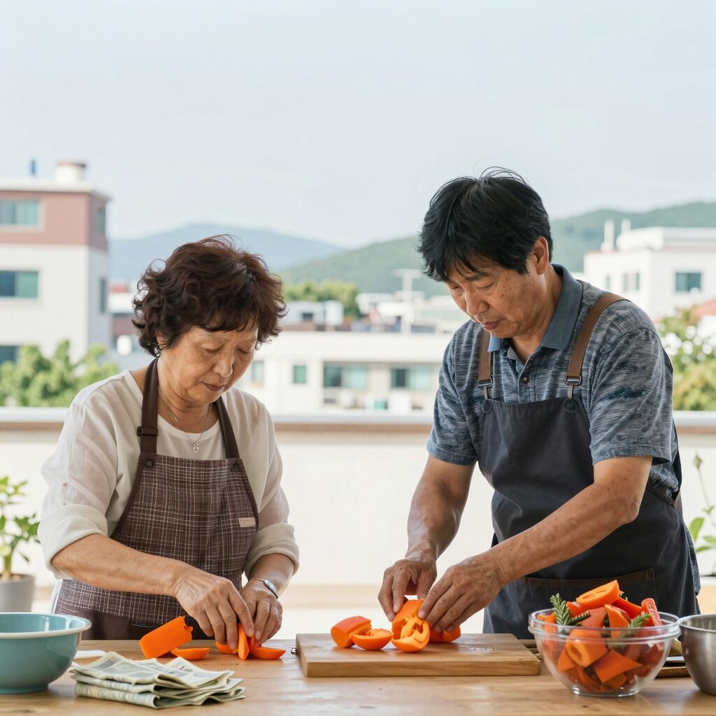 여름 깍두기 만들기 무 절임 과정