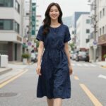 여름 린넨 원피스 시원하고 편안한 선택 여름 린넨 원피스 루즈핏 미디 기장 여성 데일리룩