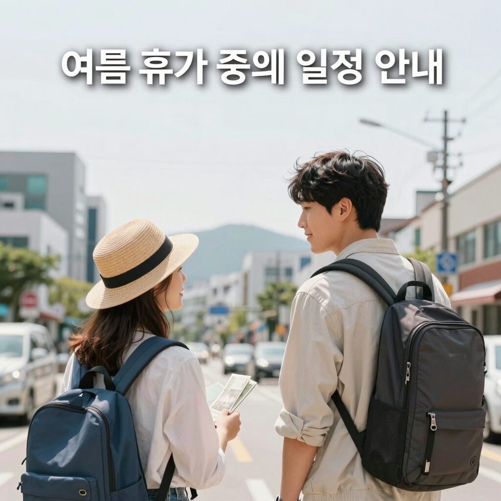 여름휴가 준비물과 일정 안내 사진