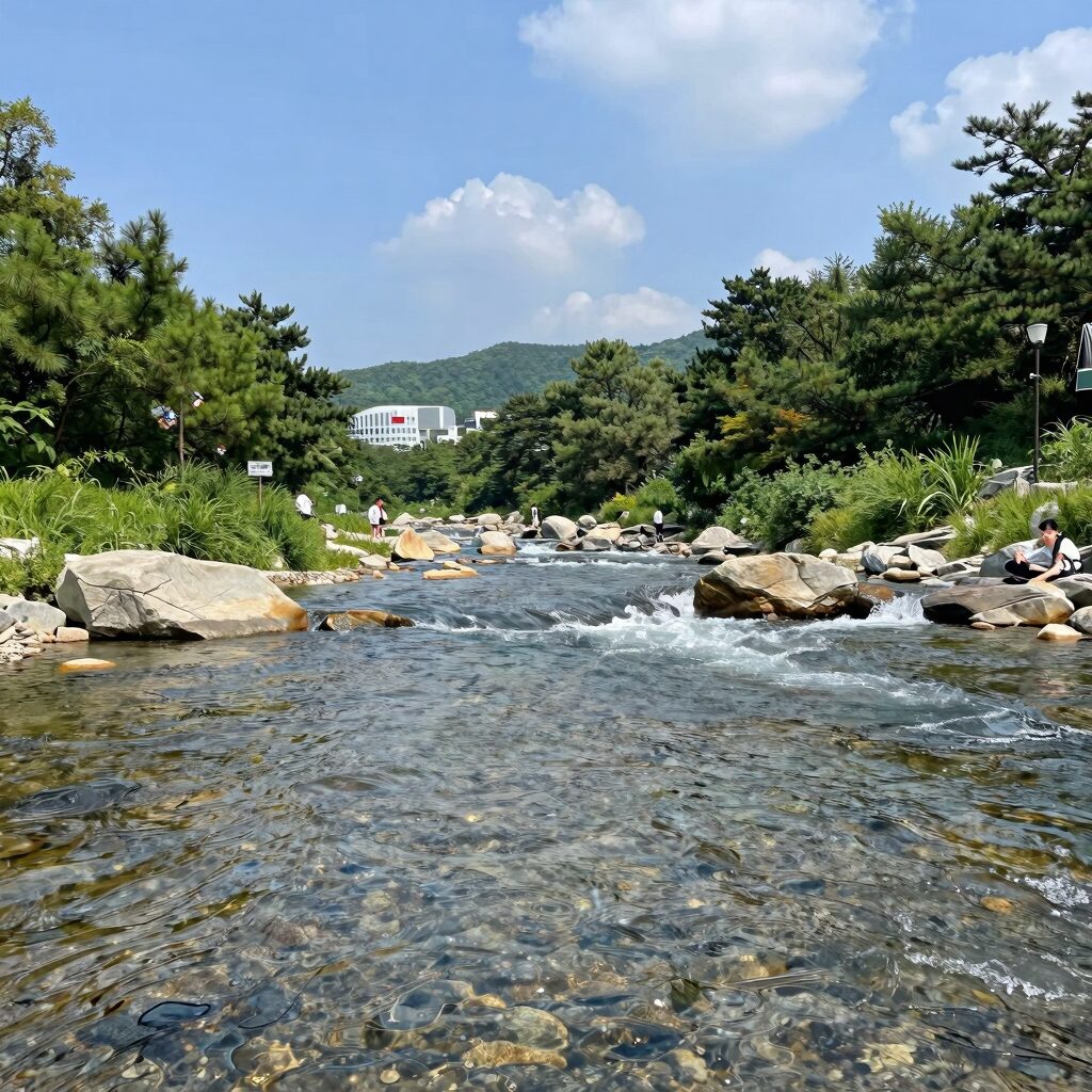 순천 계곡 여름 풍경 맑은 물과 숲
