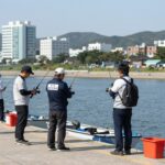 통영 갈치낚시대회 1등 수상자와 대회 현장