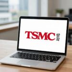 TSMC 실적발표 시간을 확인하는 투자자의 노트북 화면