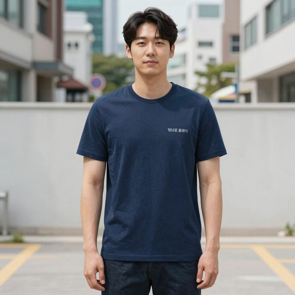 엄브로 클래식 4부 반바지 블루 컬러 여름 코디