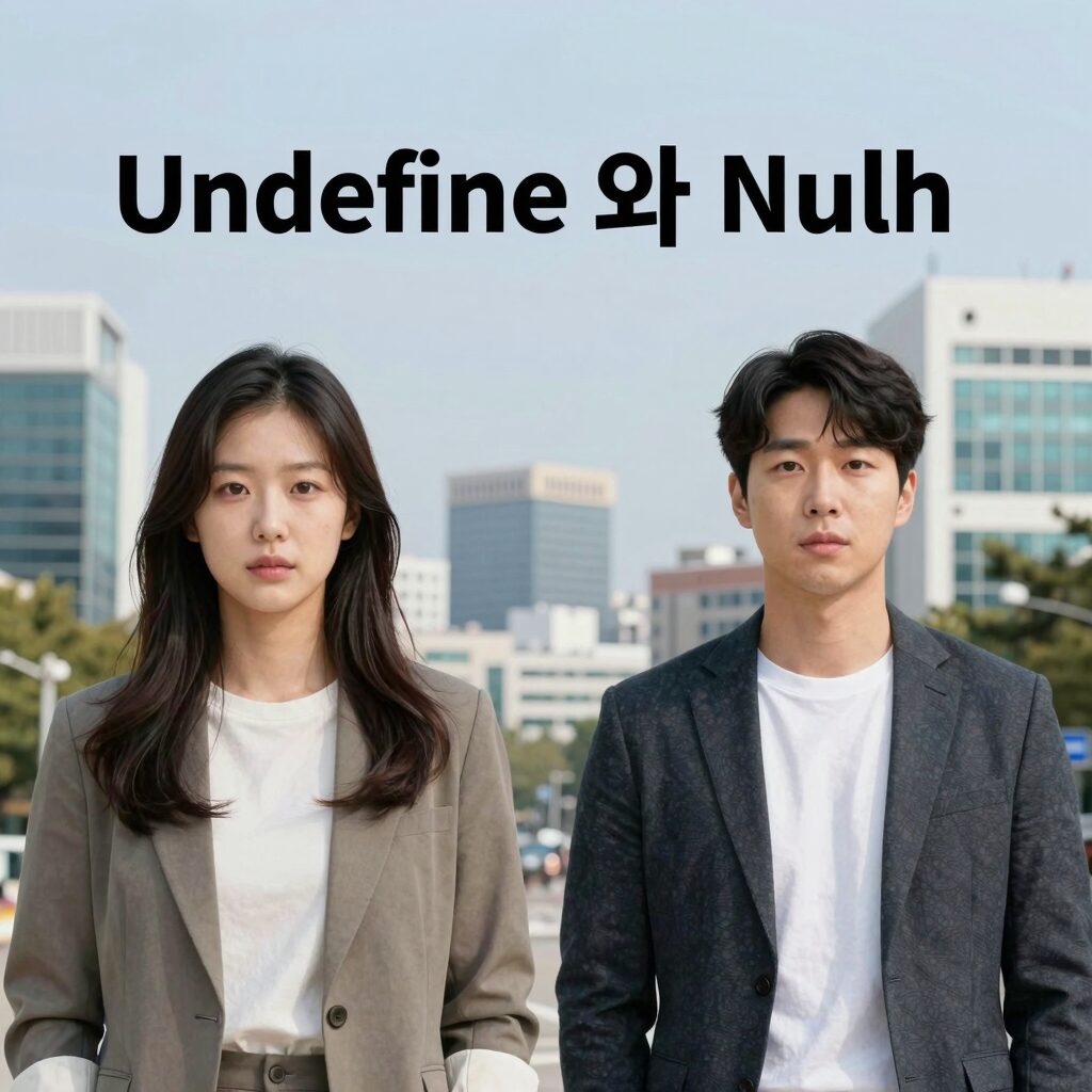 undefined와 null의 차이를 설명하는 비교 이미지