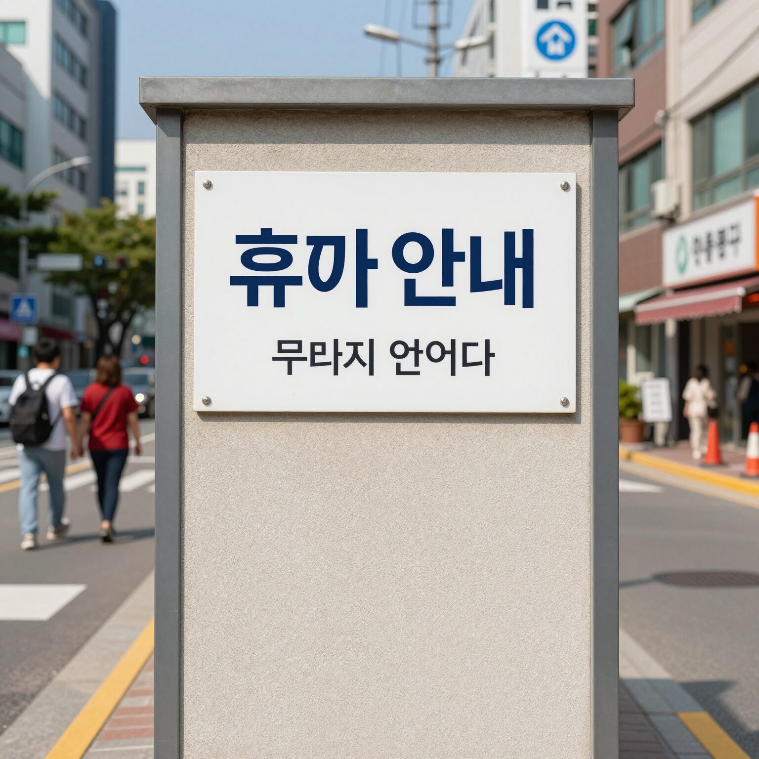 휴가 안내 문구 예시를 보여주는 이미지