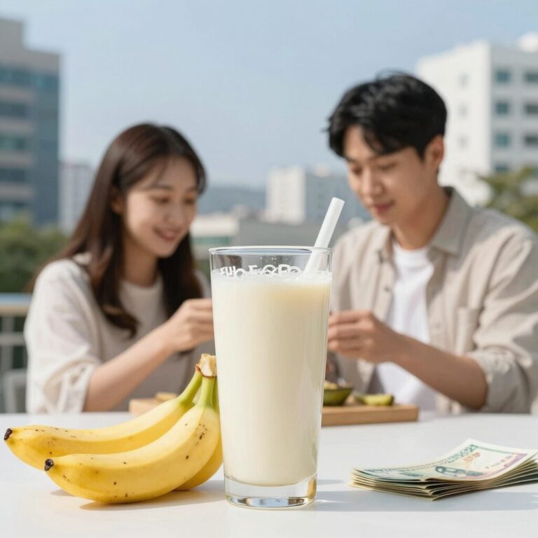 생와송 바나나 우유 주스 만들기 재료와 과정