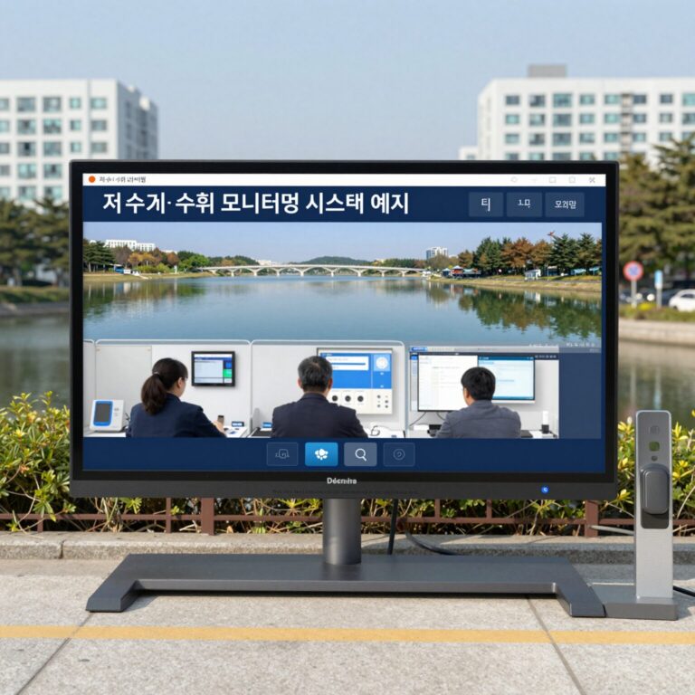 저수지 수위 모니터링 시스템 화면 예시