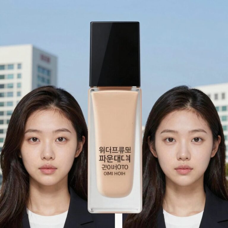 워터프루프 파운데이션 커버력 테스트 사진