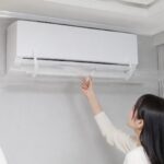 에어컨 윈드바이저 직바람 해결 설치 팁 에어컨 윈드바이저 설치 후 바람 방향 조절 모습