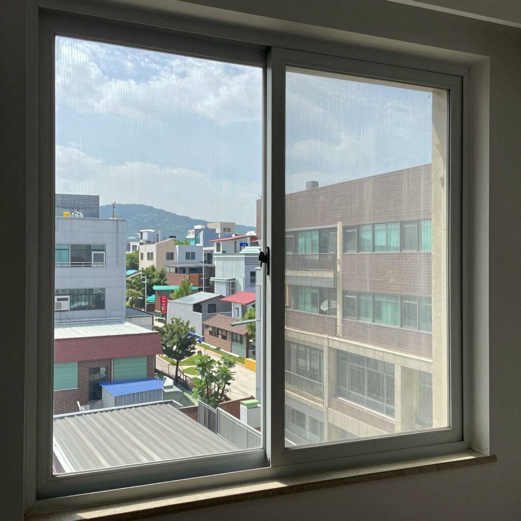 창문 단열필름 시공 후 복사열 차단 효과 설명 이미지