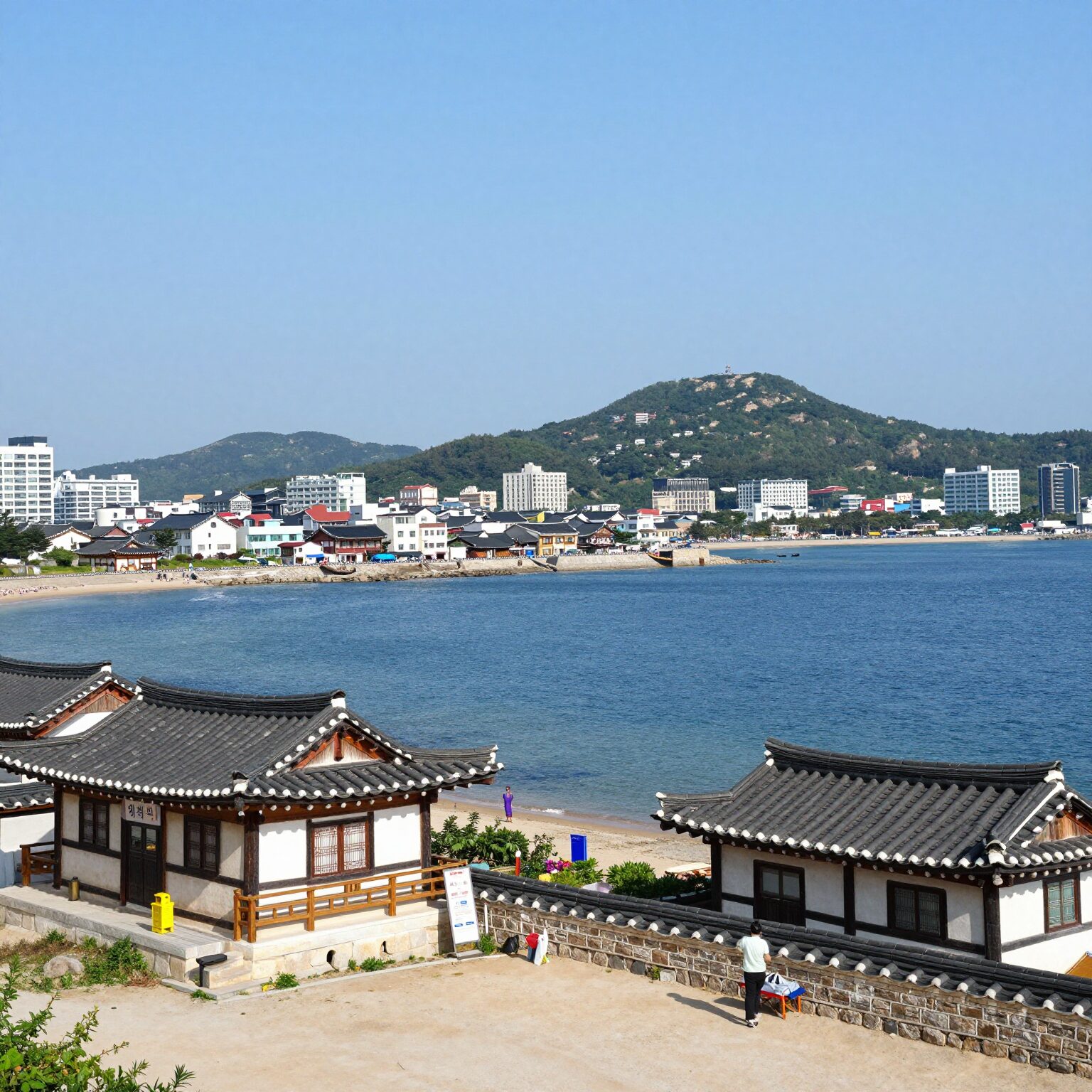 여수 민박 바다 전망 풍경