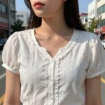 2026 여름 나시 블라우스 자라 세일 추천 자라 레이스 나시 블라우스 디테일 클로즈업