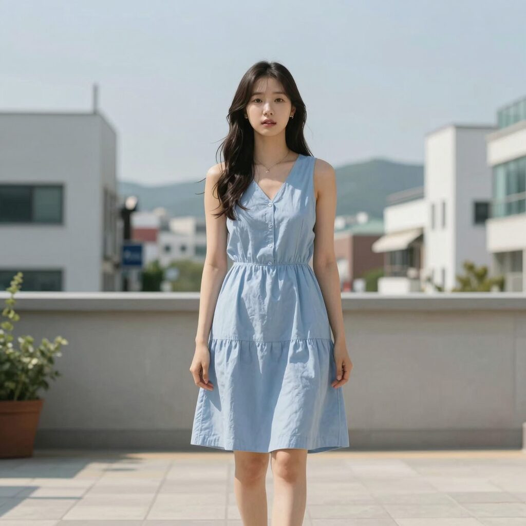 지센 여름 원피스 데일리룩 스타일링 사진