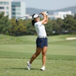 주수빈 프로 LPGA 톱5 진입 주수빈 프로가 2026 AIG 위민스오픈 2라운드에서 티샷을 준비하는 모습