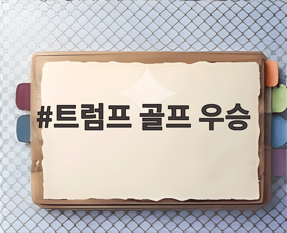 트럼프 골프 우승