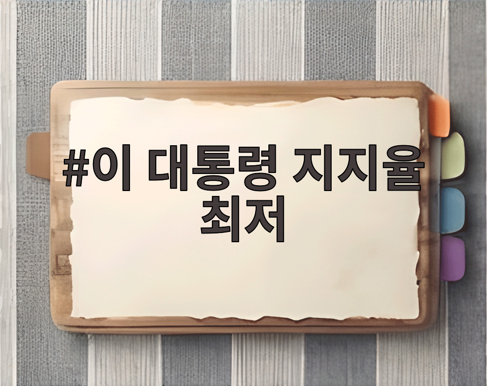 이 대통령 지지율 최저