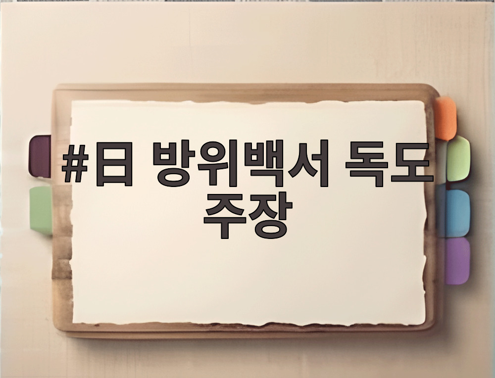 日 방위백서 독도 주장