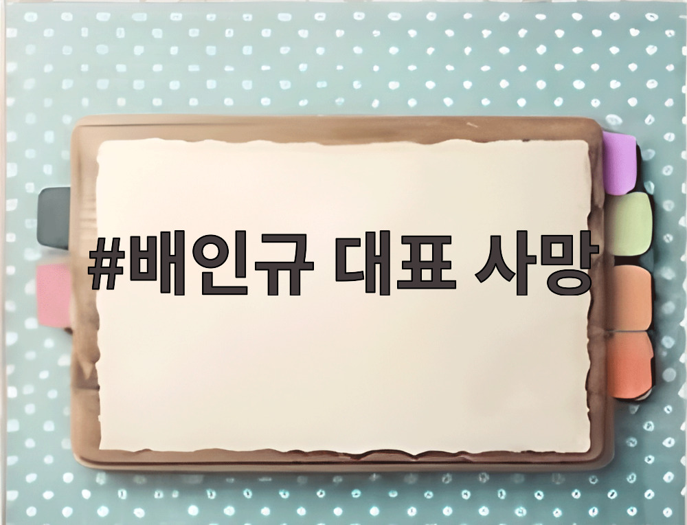 배인규 대표 사망