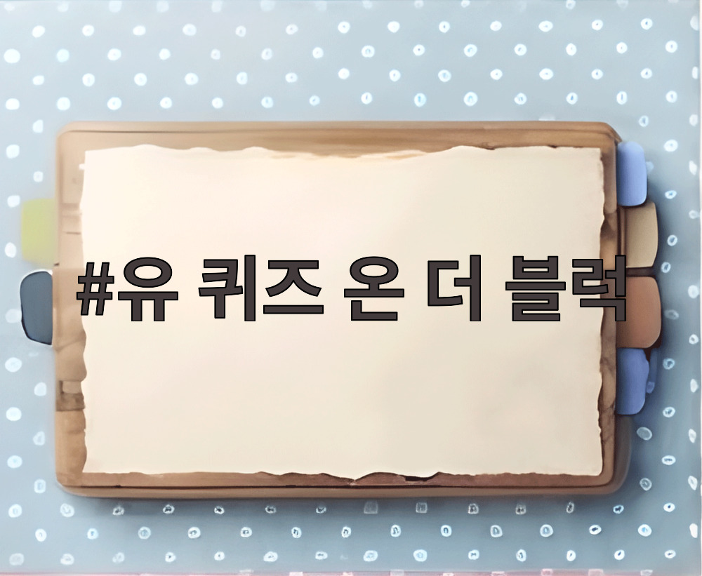 유 퀴즈 온 더 블럭