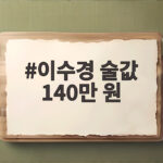 이수경 술값 140만 원 하루 와인 영수증 공개 이수경 술값 140만 원