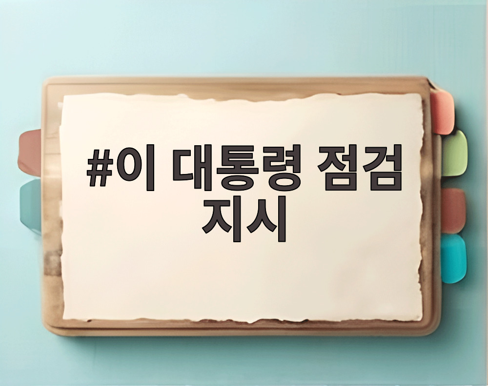 이 대통령 점검 지시