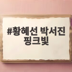 황혜선 박서진 핑크빛 설렘 포착 황혜선 박서진 핑크빛