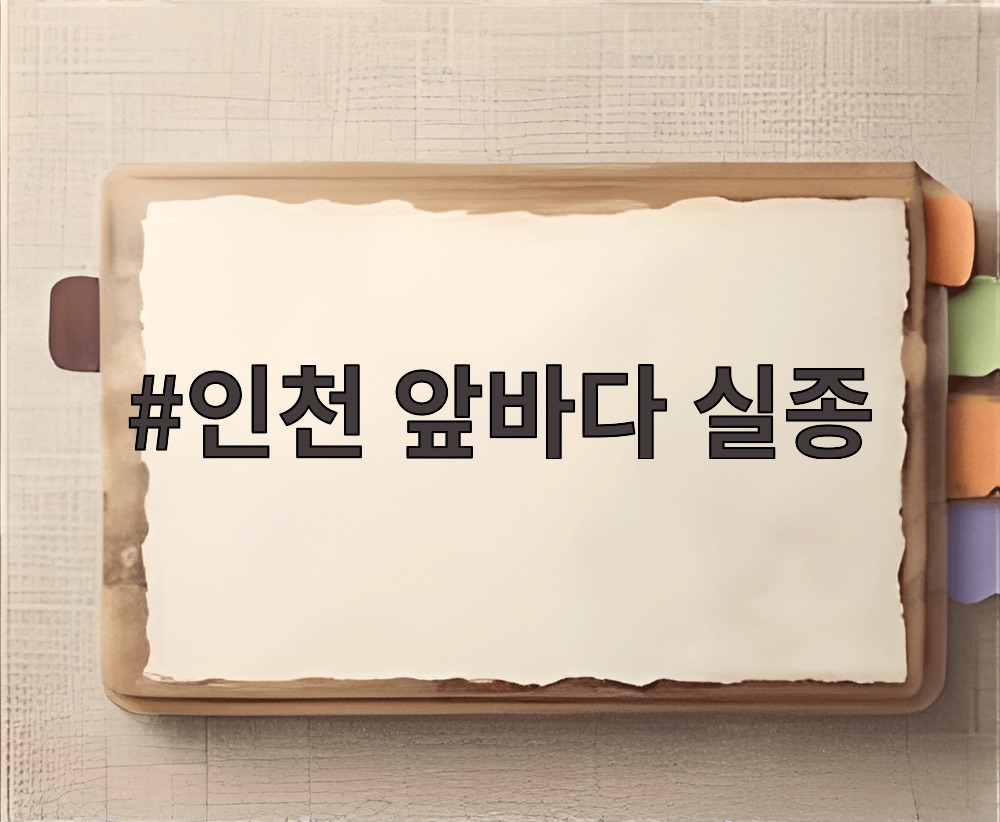 인천 앞바다 실종