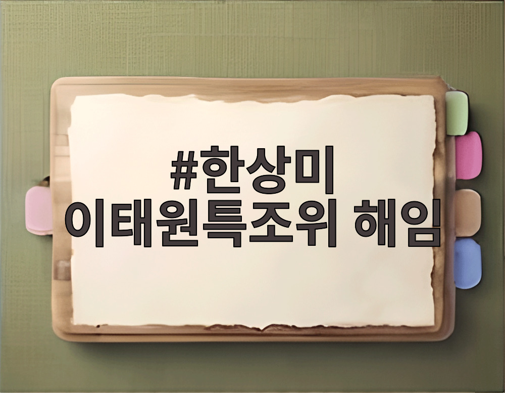 한상미 이태원특조위 해임