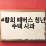황희 폐버스 청년 주택 사과