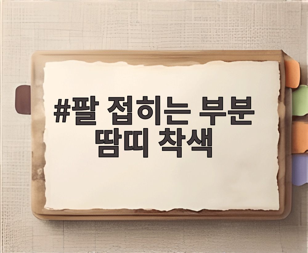 팔 접히는 부분 땀띠 착색