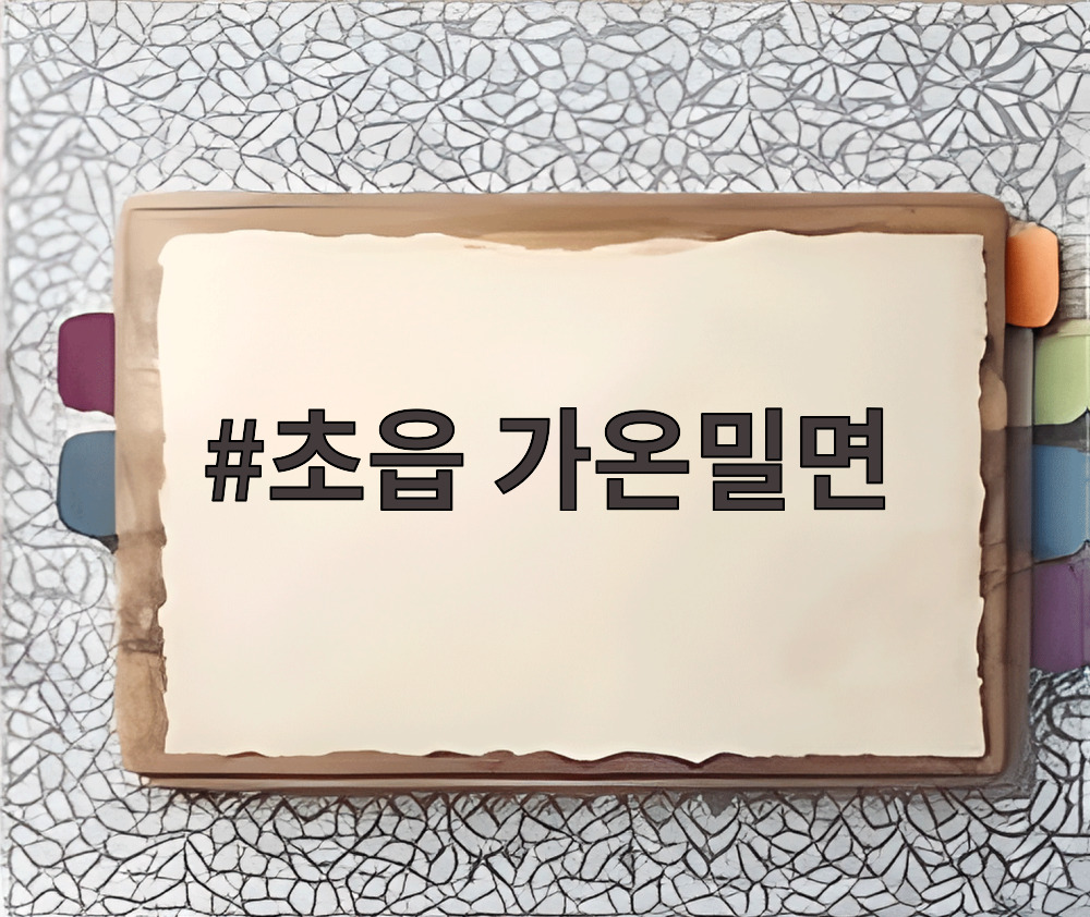 초읍 가온밀면