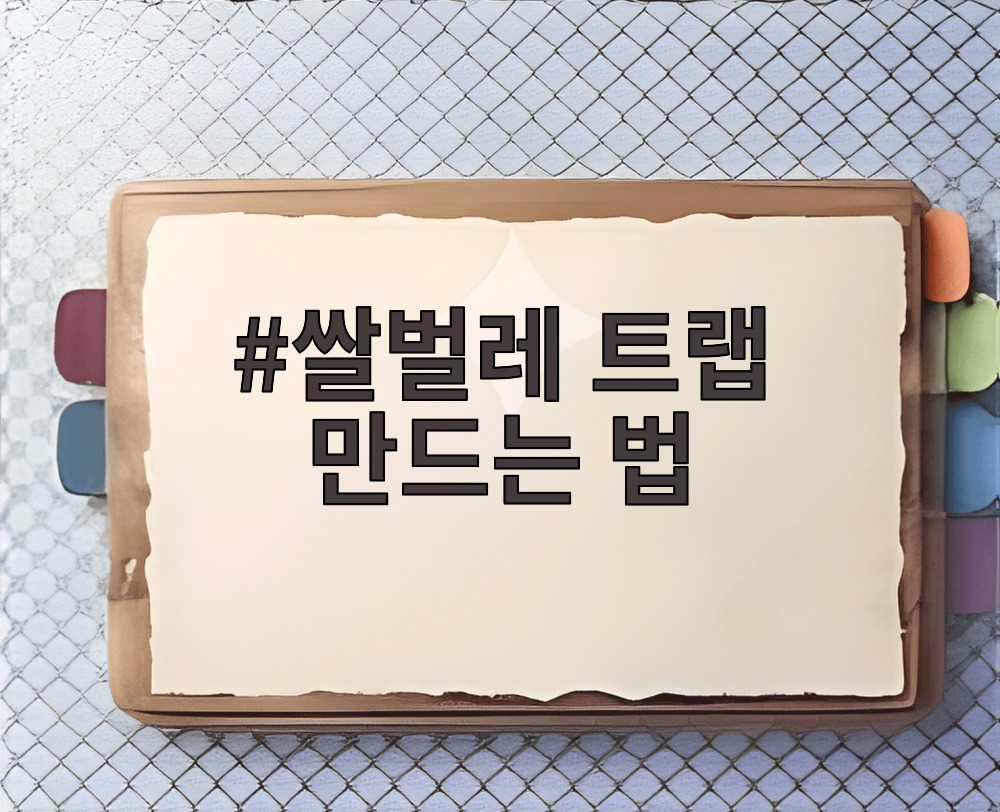 쌀벌레 트랩 만드는 법